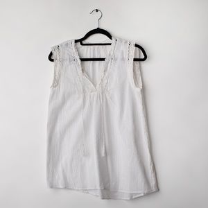 mystree | white sleeveless top | M